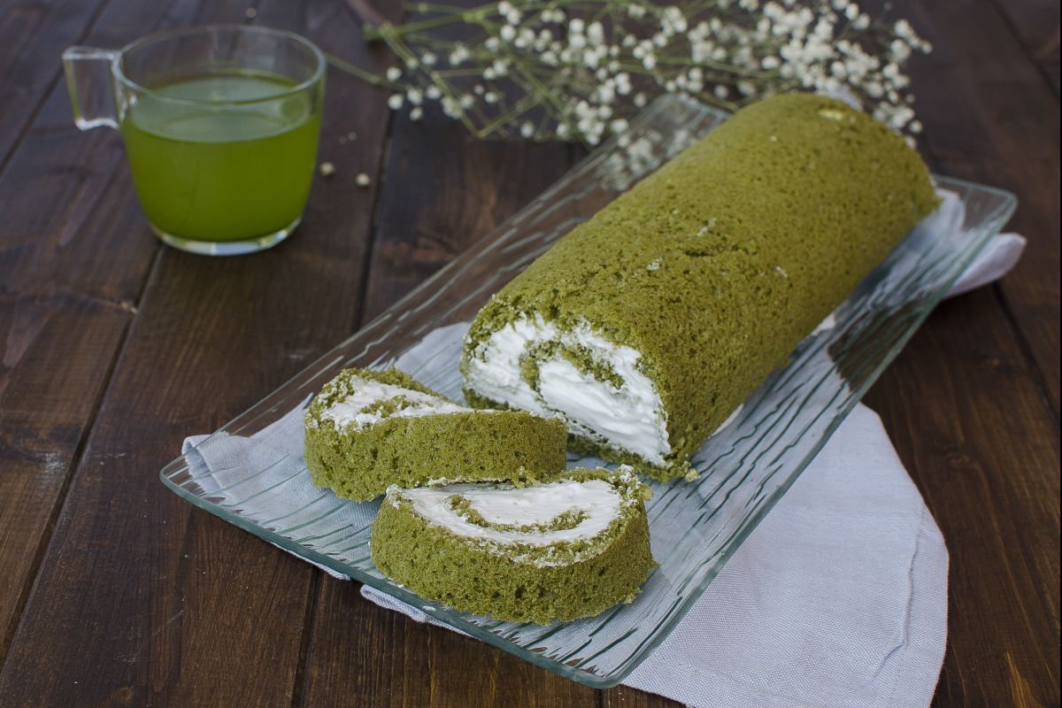 Roulé au thé matcha