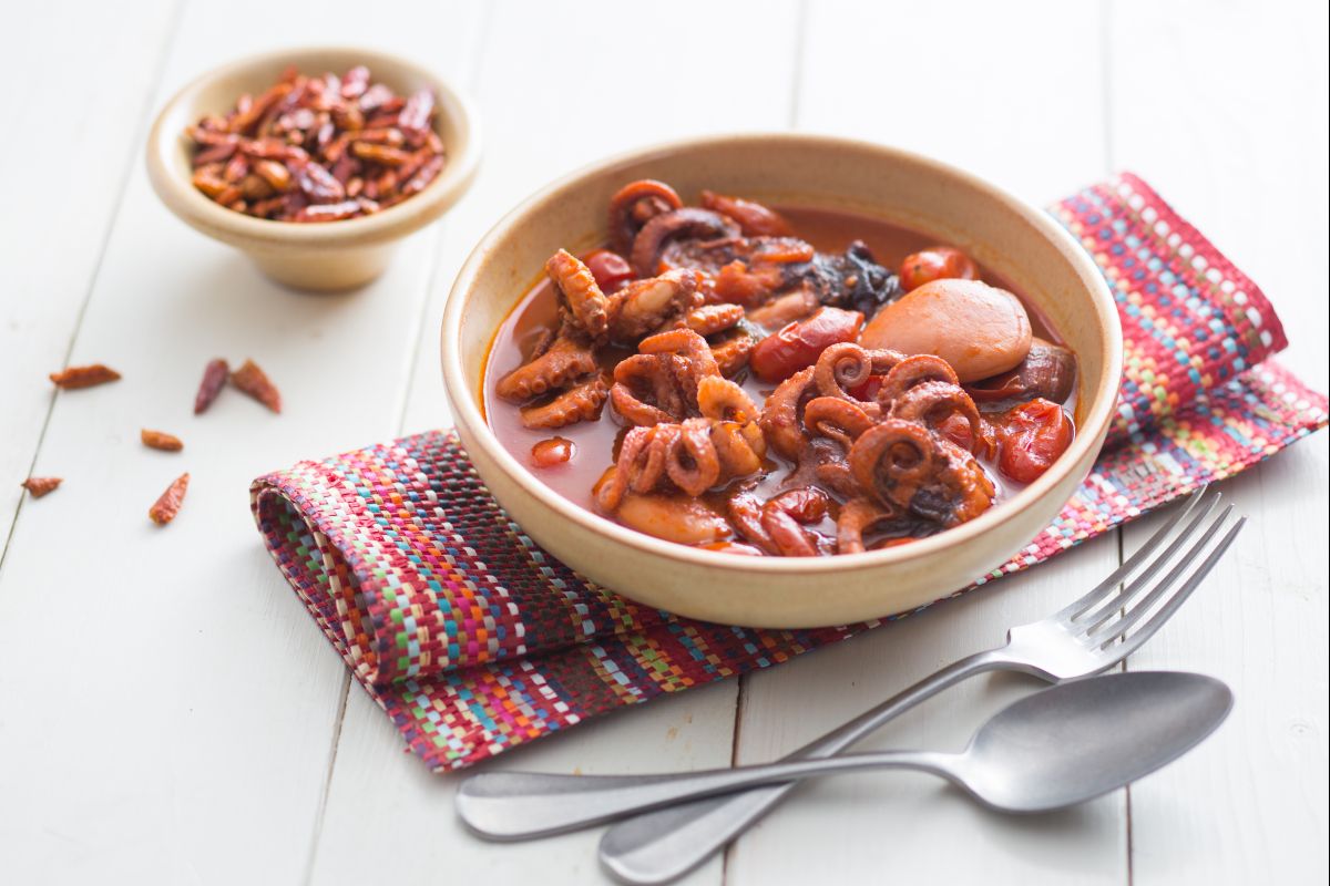 Poulpes en sauce