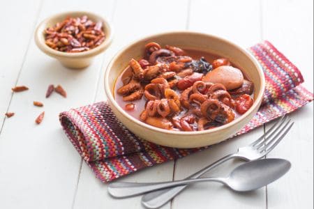 Poulpes en sauce
