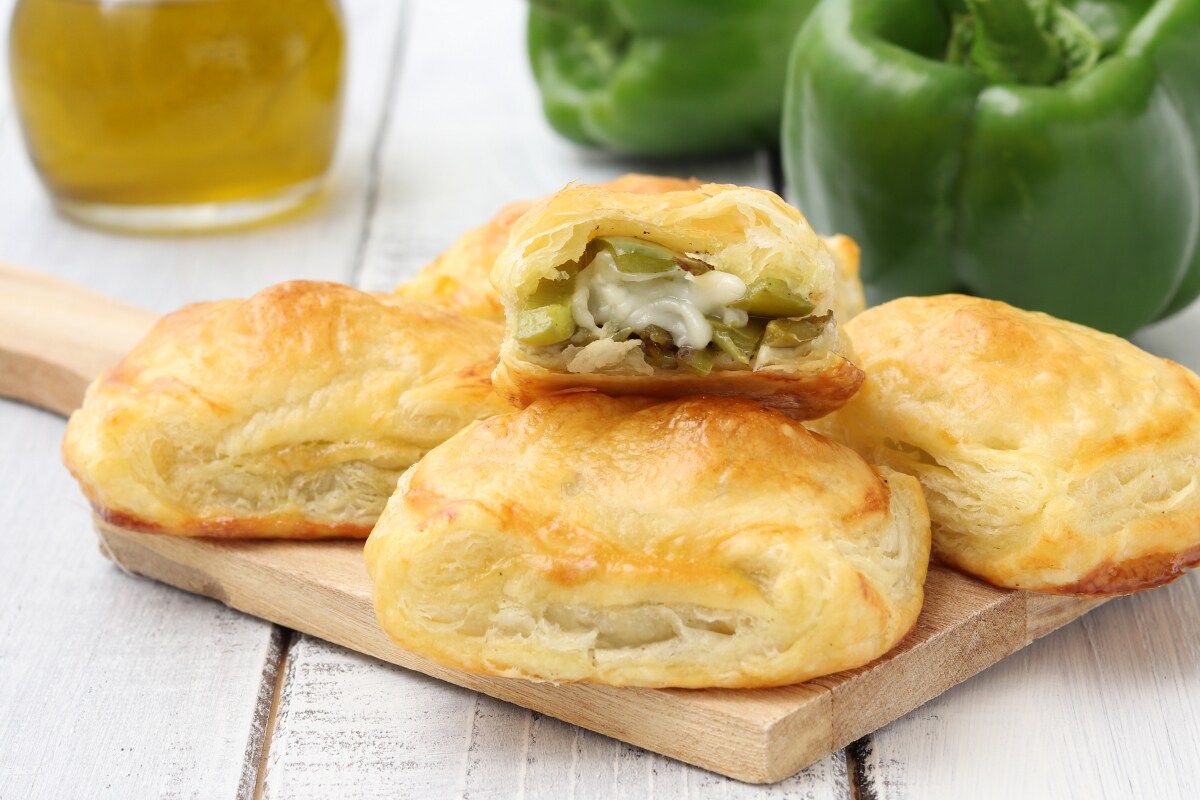 Feuilletés aux poivrons et gorgonzola