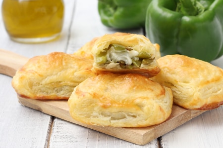 Feuilletés aux poivrons et gorgonzola
