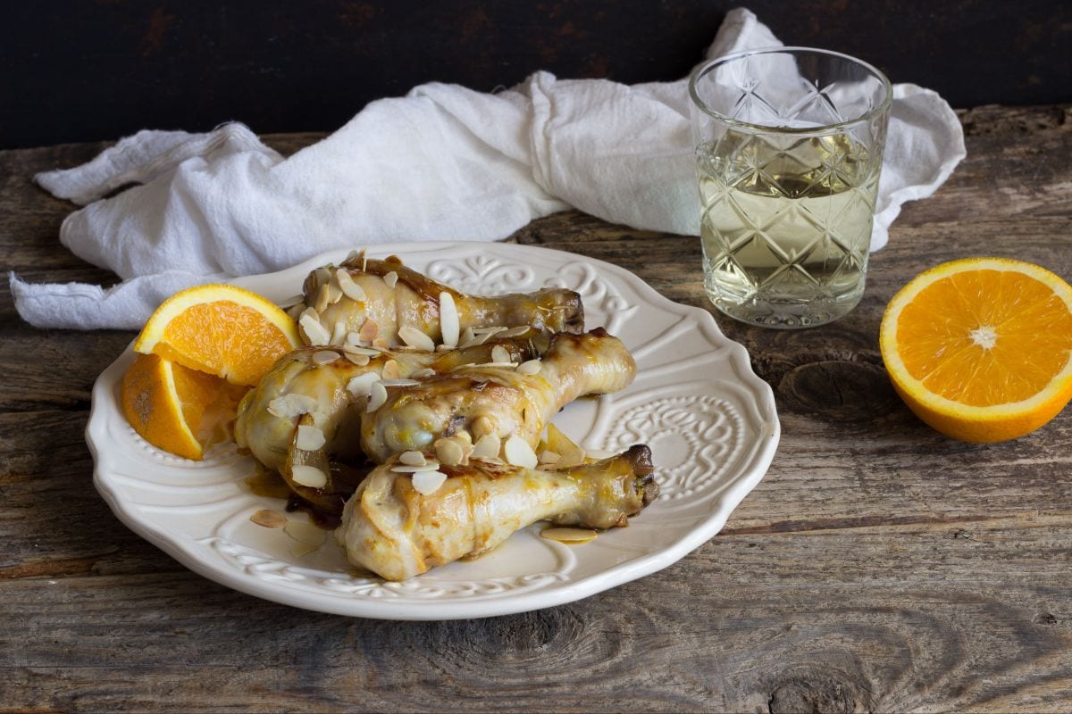 Poulet à l'orange et aux amandes