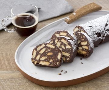 Salami au chocolat et café