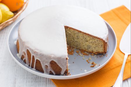 Gâteau aux agrumes et graines de pavot