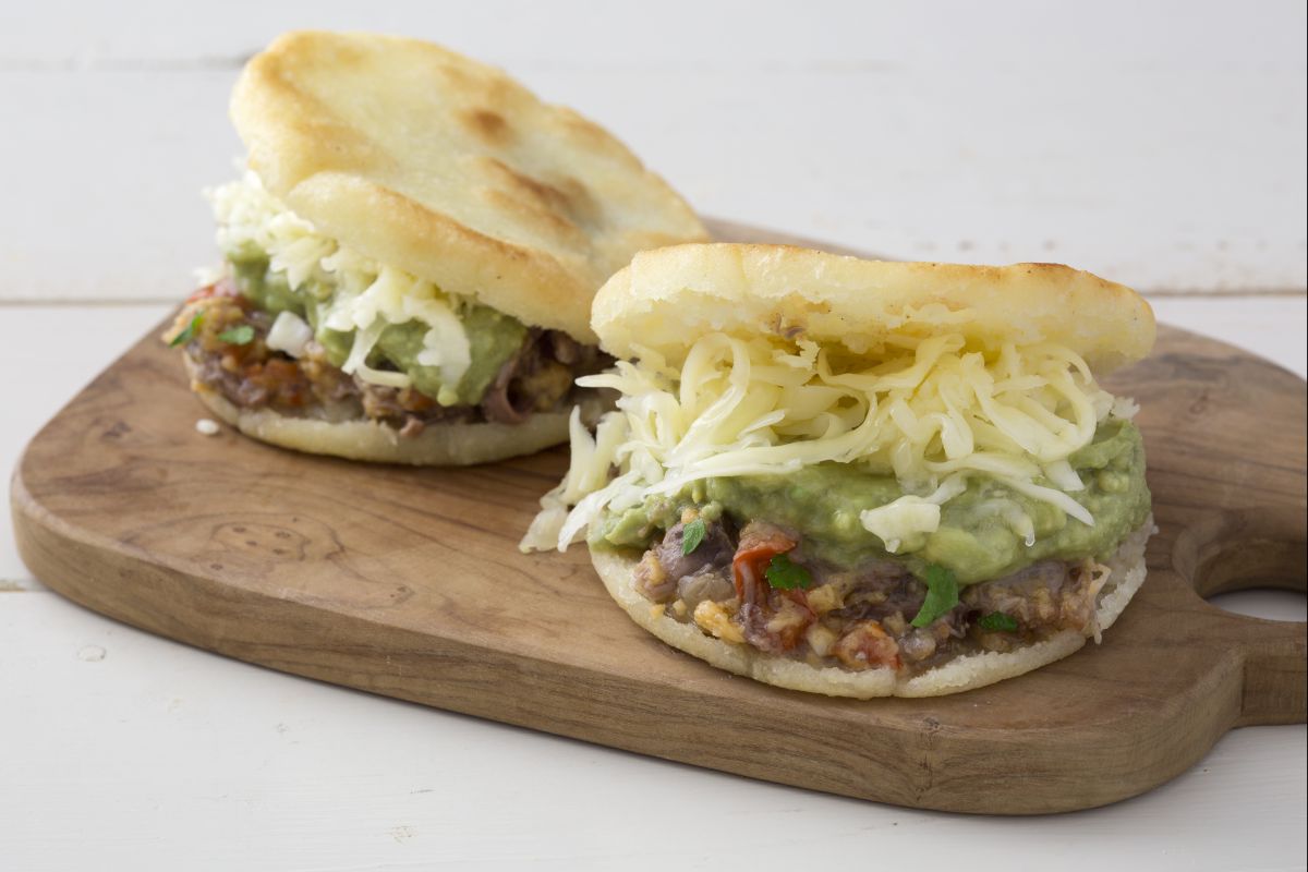 Arepas farcies à la viande