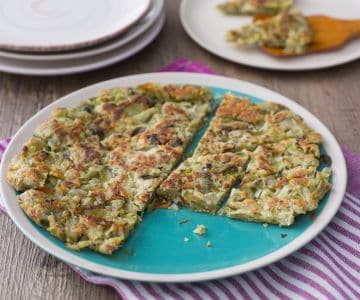 Omelette aux cosses de fèves