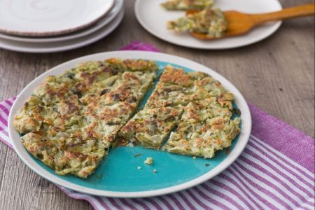 Omelette aux cosses de fèves