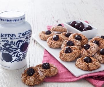 Amaretti aux griottes avec sirop