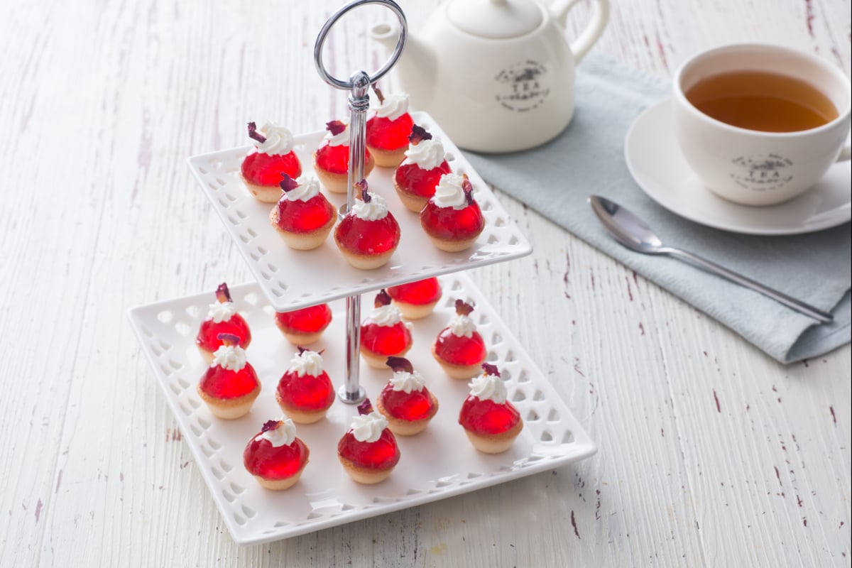 Financiers avec gelée à la fraise