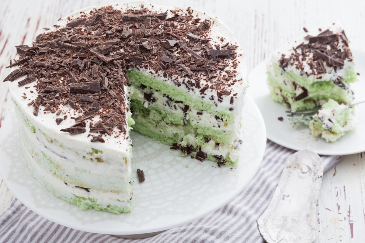 Naked cake à la menthe