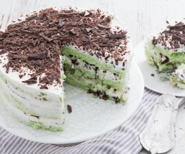 Naked cake à la menthe