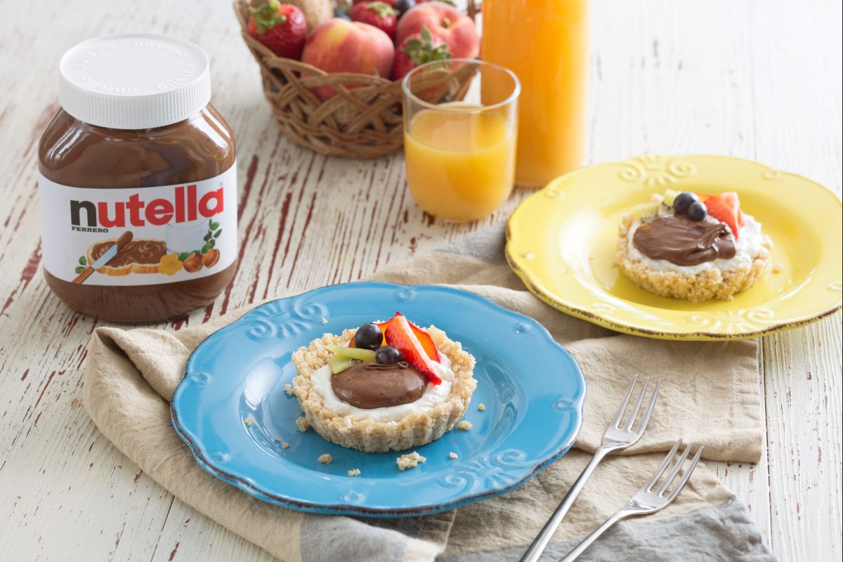 Tartelettes sans cuisson à la crème au yaourt et Nutella®