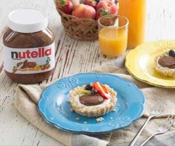Tartelettes sans cuisson à la crème au yaourt et Nutella®