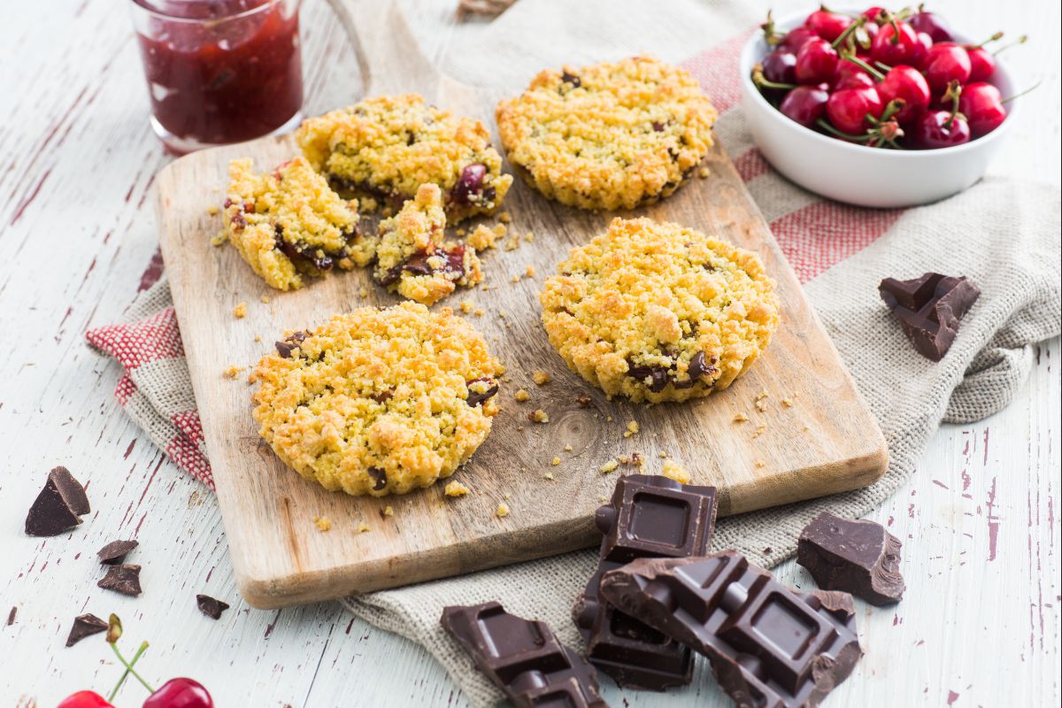 Sbrisoline aux cerises et chocolat