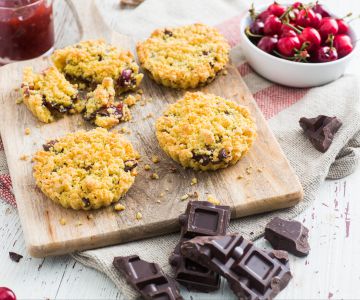 Sbrisoline aux cerises et chocolat