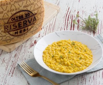 Risotto à la bière, safran et Grana Padano