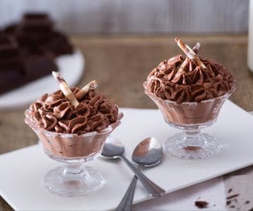 Mousse au chocolat sans œufs