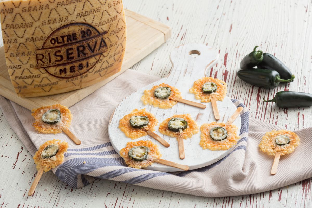 Sucettes de piments et Grana Padano