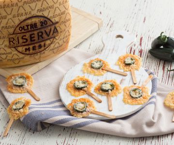 Sucettes de piments et Grana Padano