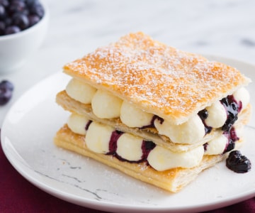 Mille-feuille aux myrtilles