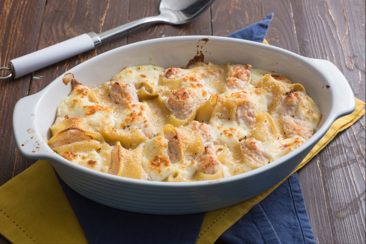 Conchiglioni farcis au jambon