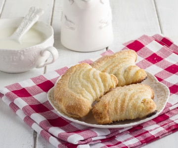 Coquilles sucrées de pâte feuilletée