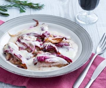 Escalopes au taleggio et radicchio