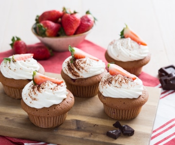 Muffins fraises et chocolat