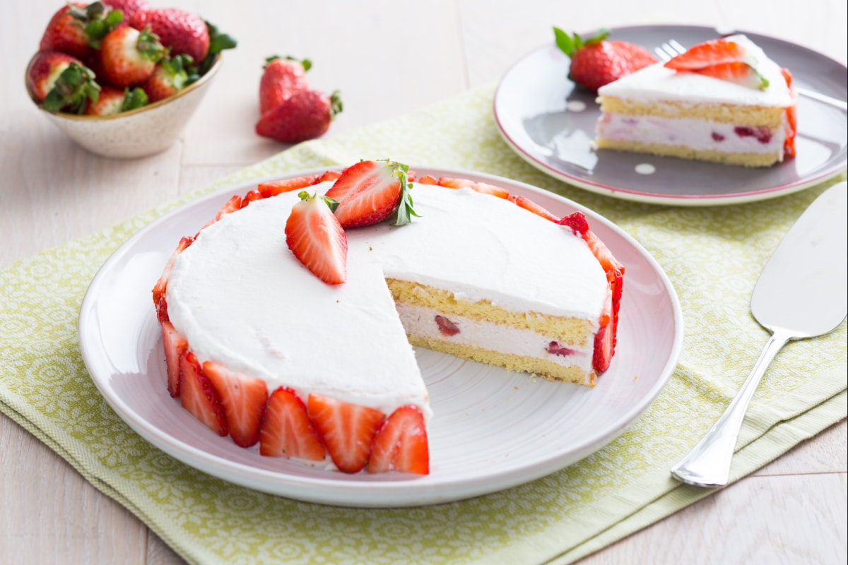 Gâteau ricotta et fraises