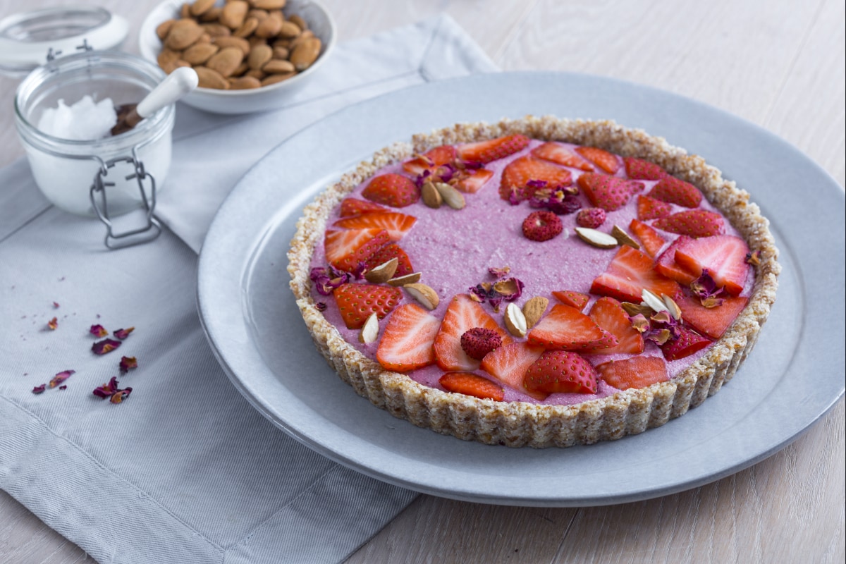 Tarte crue aux fraises