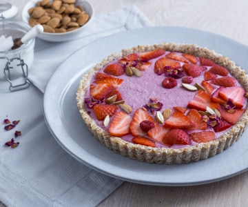 Tarte crue aux fraises