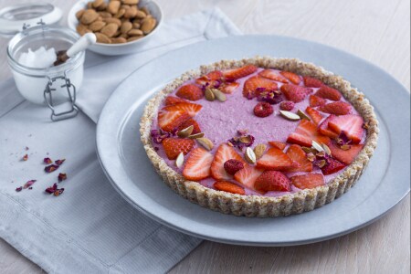Tarte crue aux fraises