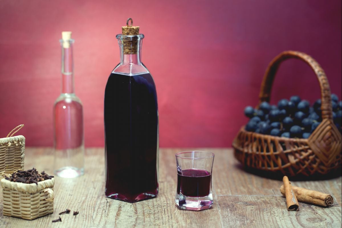 Liqueur de raisin fraise