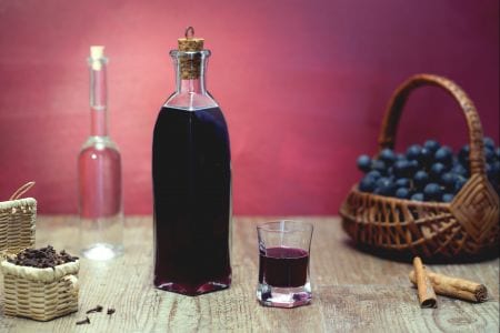 Liqueur de raisin fraise