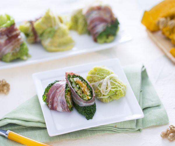 Roulades de chou farcies aux légumes