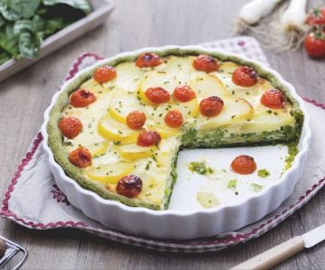Tarte salée tricolore