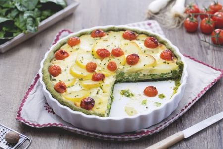 Tarte salée tricolore