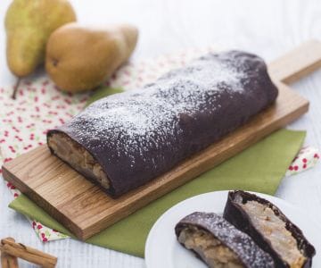 Strudel au cacao avec poires et cannelle
