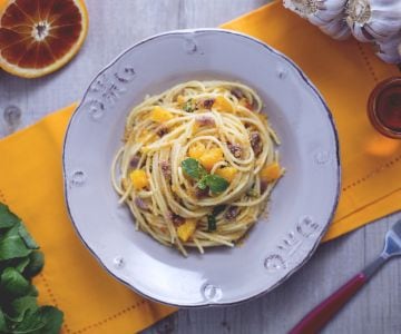 Spaghetti à l'orange avec anchois