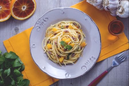 Spaghetti à l'orange avec anchois