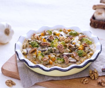 Timbale de légumes et noix