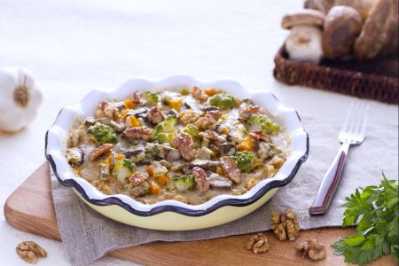 Timbale de légumes et noix