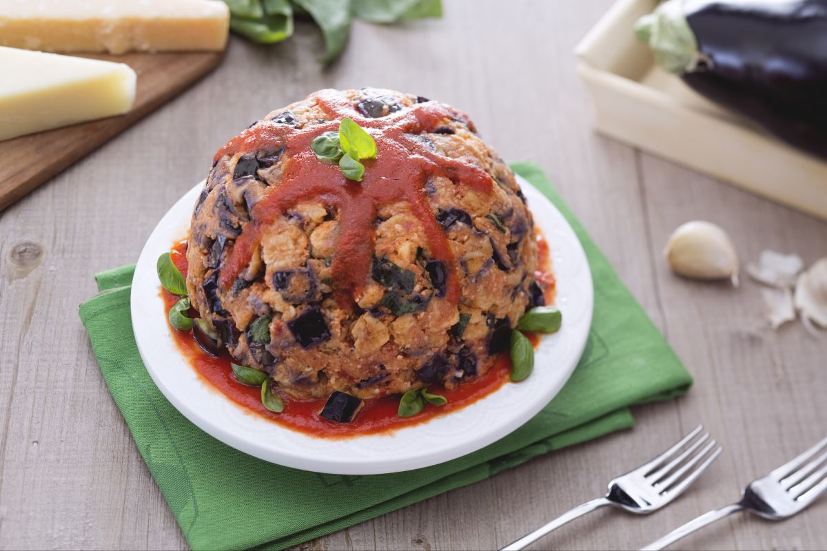 Zuccotto d'aubergines
