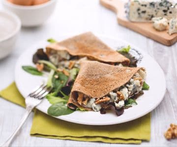Crêpes au roquefort et aux noix