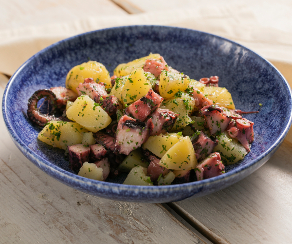 Salade tiède de poulpe et pommes de terre