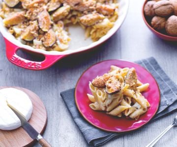 Penettes complètes gratinées avec tomino, figues et noix