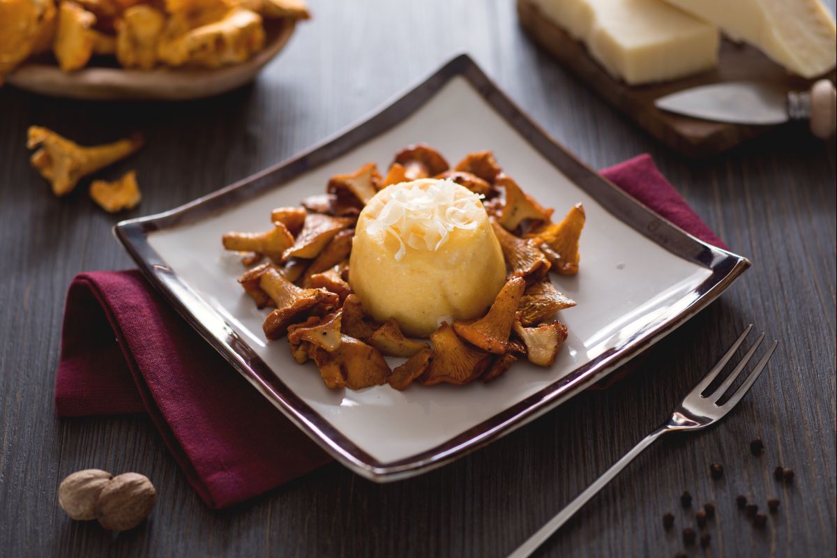 Flan de Grana avec girolles