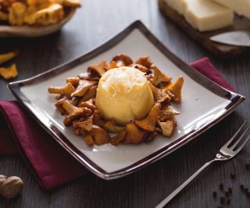 Flan de Grana avec girolles