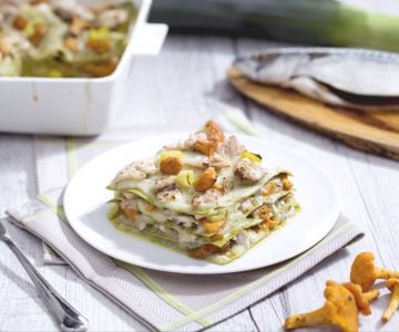 Lasagnes au ragoût de maquereau et champignons