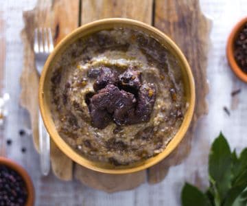 Chevreuil en civet avec polenta de sarrasin